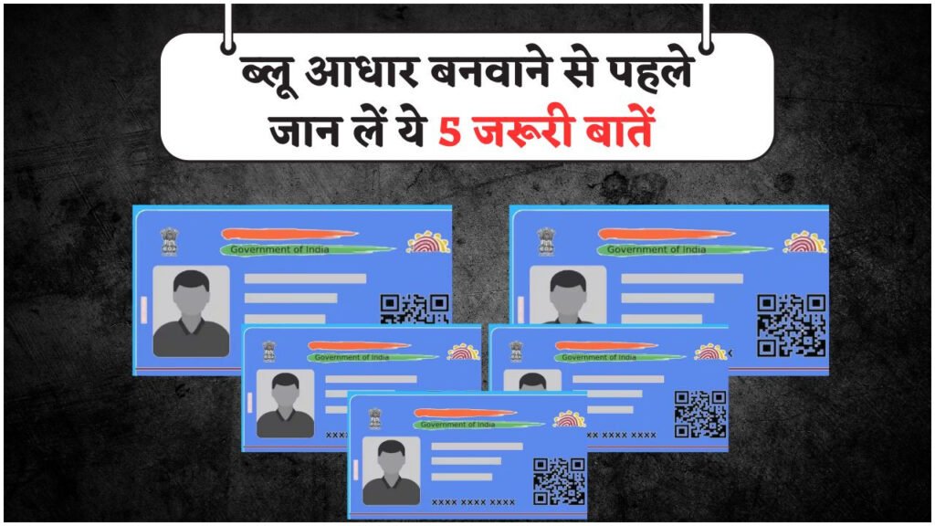 Blue Aadhaar Card