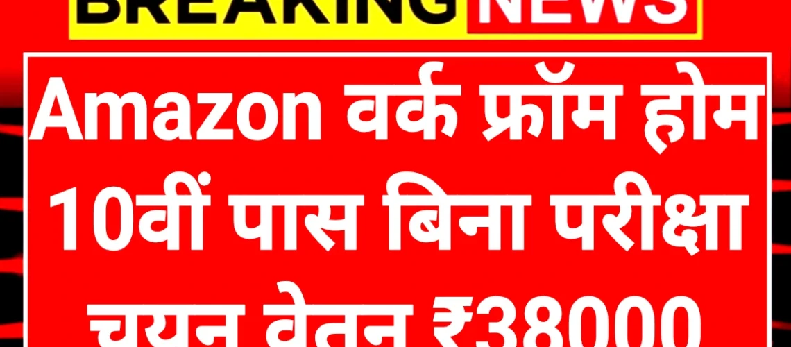 Amazon Work From Home: अमेजॉन वर्क फ्रॉम होम के लिए दसवीं पास करें आवेदन बिना परीक्षा होगा चयन