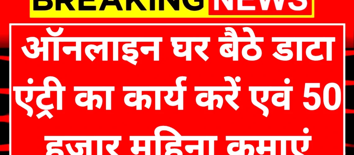 Work From Home Business: ऑनलाइन घर बैठे डाटा एंट्री का कार्य करें एवं ₹50000 महीना कमाएं